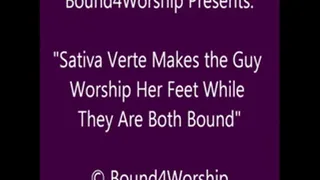 Sativa Enjoys Worship With Both Bound