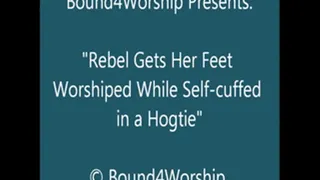 Rebel Worshiped in a Cuff Hogtie