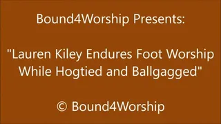 Lauren Kiley Hogtied for Foot Worship