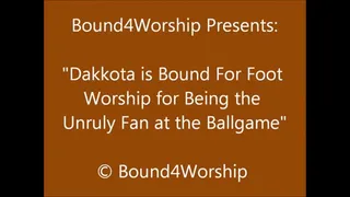 Dakkota Gets Foot Worship at the Ballgame