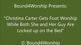 Christina Carter and Her Guy are Both Bound During Foot Worship