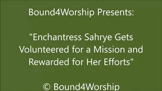 Enchantress Sahrye Gets Foot Worship from a Soldier