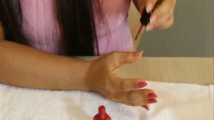 Asian Samantha Paints Her Finger Nails ( High Definition)