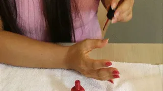 Asian Samantha Paints Her Finger Nails ( High Definition)