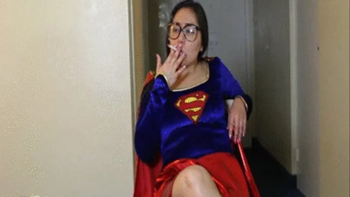 Asian Supergirl Smokes A Cigarette