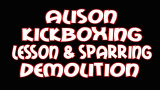 Alison kickboxing lesson & sparring demolition