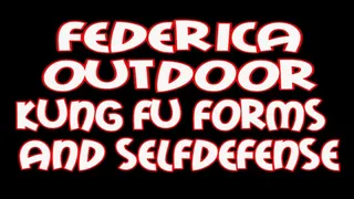 Federica outdoor kung fu forms and selfdefense