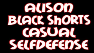 Alison black shorts casual selfdefense