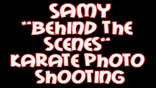 Samy "behind the scenes" karate photo shooting