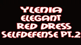 Ylenia elegant red dress selfdefense pt.2