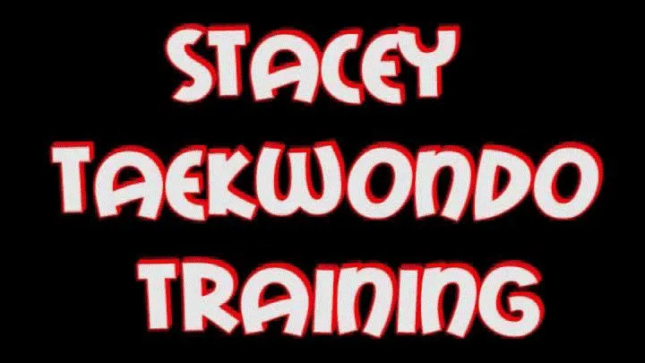 Stacey taekwondo training