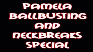 Pamela ballbusting and neckbreak special