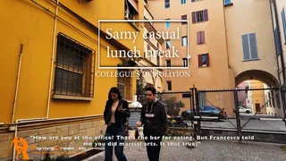 Samy casual lunch break colleagues demolition