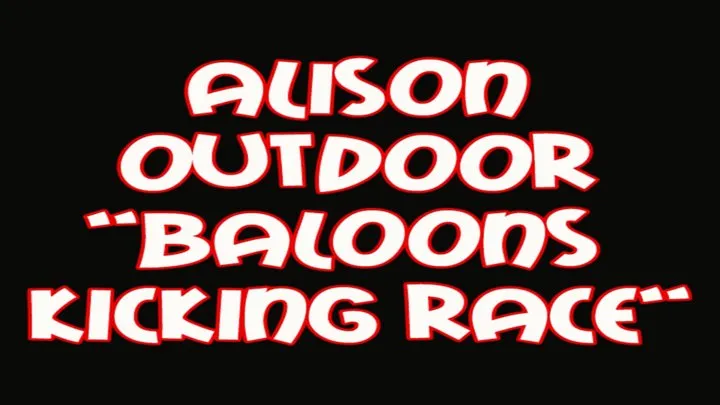 Alison outdoor baloons kicking race