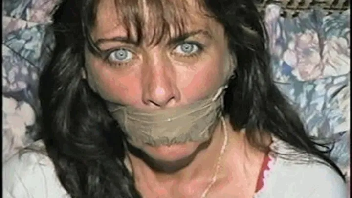 38 Yr OLD CASHIER IS WRAP TAPE GAGGED, BALL-TIED, BAREFOOT, TOE-TIED, BALL-GAGGED & HANDGAGGE