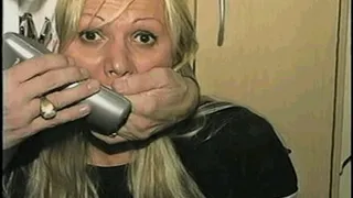 29 Yr OLD SEXY ROMANIAN CLEAVE GAGGED BALL-TIED, TOE-TIED, BAREFOOT, WRITES RANSOM NOTE & MAKES RANSOM CALL