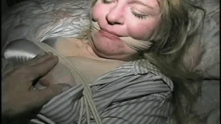 30 Yr OLD SINGLE STEP-MOM IS SPANKED, FONDLED, BALL & HOG-TIED & CLEAVE GAGGED WITH AN ACE BANDAGE