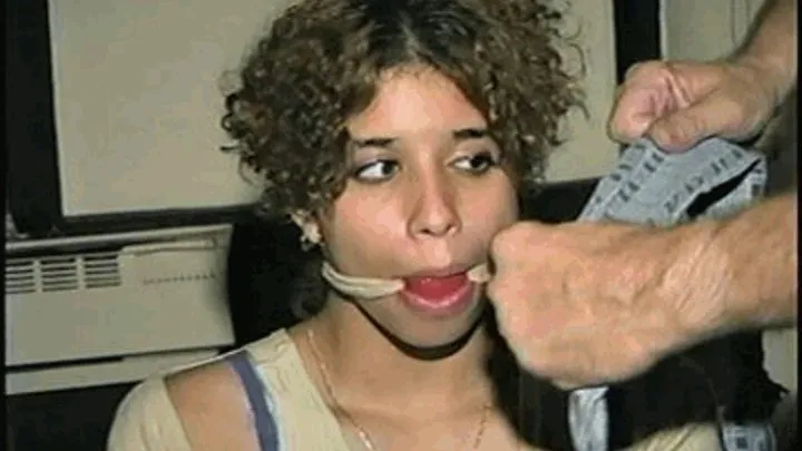 22 YR OLD LATINA HOUSEWIFE IS DOUBLE CLEAVE GAGGED, FEET TIED IN PLASTIC BAG, BOUND & BALL-GAGGED