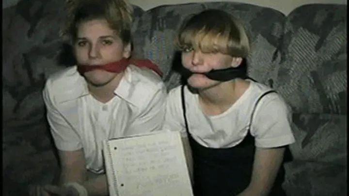 19 Yr OLD DAIRY QUEEN WORKER AND 18 YR OLD SINGLE STEP-MOM ARE HANDGAGGED, CLEAVE GAGGED, MOUTH STUFFED, GAG TALKING, HANDCUFFED, STRUGGLING, AND WRITES RANSOM NOTE AND MAKE RANSOM CALL