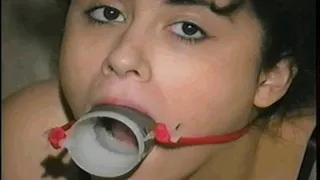 18 YR OLD LATINA CUTIE IS TUBE GAGGED, BALL-TIED & CLEAVE GAGGED