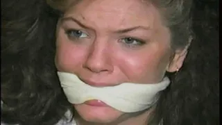 21 YR OLD COLLEGE STUDENT IS MOUTH STUFFED, CLEAVE GAGGED, BALL-TIED WEARING PANTYHOSE & SOME UP-SKIRT SHOTS