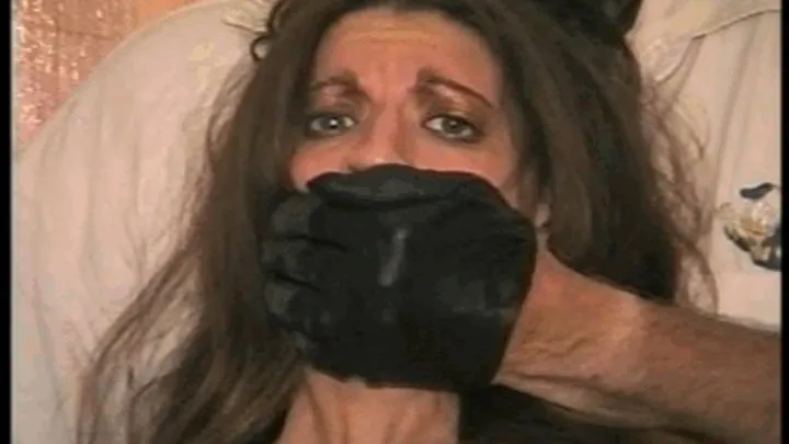 27 YEAR OLD SPOILED BRAT REAL ESTATE MANAGER IS BALL-GAGGED, BALL-TIED WITH DUCT TAPE, TOE-TIED WEARING SWEATY STINKY NYLON PANTYHOSE STOCKINGS, STRUGGLES AND GETS FREE, HANDGAGGED AND STUFFS HER OWN MOUTH