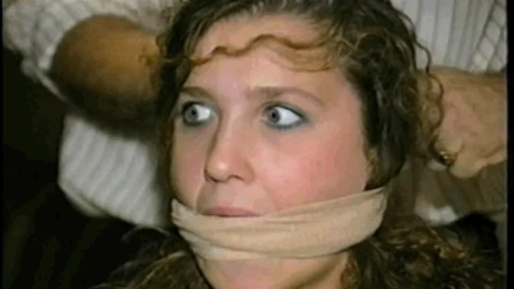 20 YEAR OLD WAITRESS IS ACE BANDAGE GAGGED, MOUTH STUFFED WITH SPONGE, BLINDFOLDED & CHAIR TIED