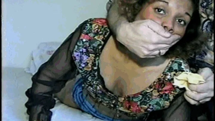 28 Yr OLD SEXY SINGLE STEP-MOM GETS HANDGAGGED, MOUTH STUFFED, HOG-TIED & UPSKIRT ASS AN PUSSY SHOTS