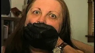 46 Yr OLD REAL ESTATE AGENT'S IS MOUTH STUFFED, HANDGAGGED, WRISTS GAGGED & SELF GAGGING