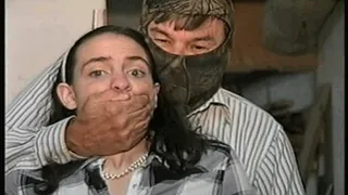 25 YR OLD SINGLE STEP-MOM GETS HANDGAGGED, MOUTH STUFFED, CLEAVE GAGGED, GAG TALKING, AND TIGHTLY TIED TO A CHAIR WITH ROPE