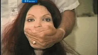 31 YR OLD MODEL GETS HER MOUTH STUFFED, CLEAVE GAGGED, HANDGAGGED, DOES GAG TALKING, TO SMELL THE RAG FROM HER MOUTH, TIGHTLY CHAIR TIED, AND TOE TIED