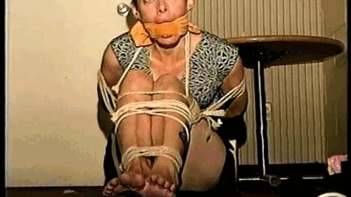 47 Yr OLD UNCOOPERATIVE LATINA BITCH IS BALL-TIED, CLEAVE GAGGED, BAREFOOT, TOE-TIED, WRISTS GAGGING, HEEL SMELLING & HANDGAGGING