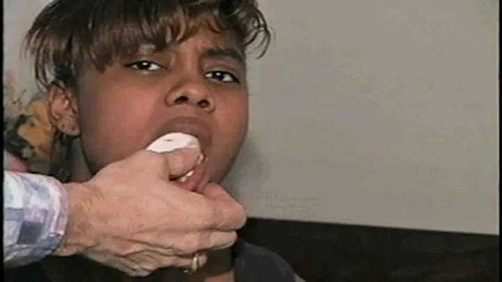 BLACK STUDENT GETS HER MOUTH STUFFED & WRAP GAGGED WITH ELECTRICAL TAPE