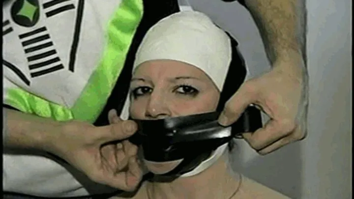 24 YR OLD HOMLESS SHELTER WORKER GETS WRAP AROUND TAPE GAGGED AND TIT TIED