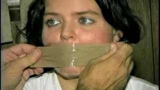 20 YR OLD HOUSEKEEPER GETS MOUTH STUFFED, WRAP TAPE GAGGED, BALL-TIED