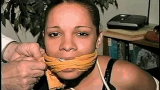 20 YEAR OLD BLACK/LATINA KEPT HOSTAGE, HANDGAGGED, MOUTH STUFFED, CLEAVE GAGGED & DUCT TAPE GAGGED