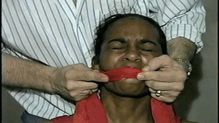 22 YR OLD DEFIANT COLLEGE STUDENT GETS HANDGAGGED, MOUTH STUFFED AND CLEAVE GAGGED