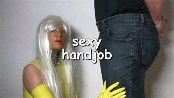 sexy rubber handjob