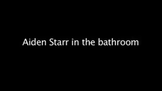 Aiden Starr in the bathroom