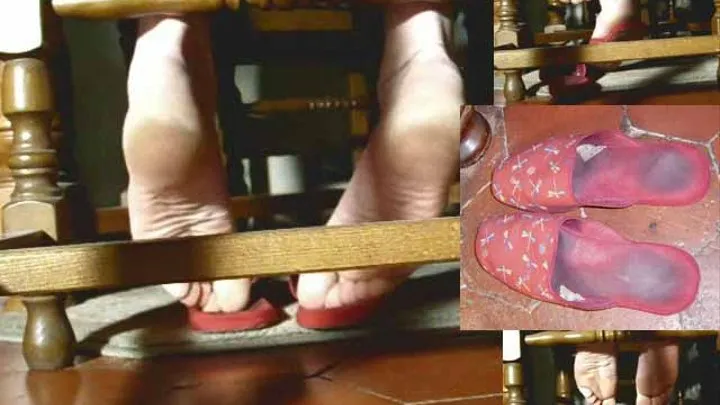 slippers under the table