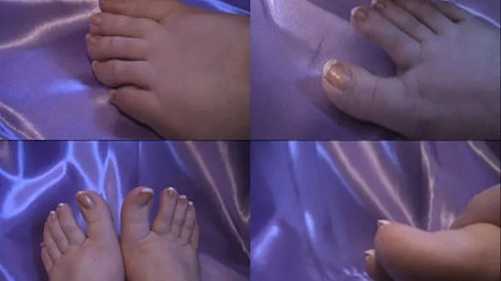 Toenail painting -- french pedicure