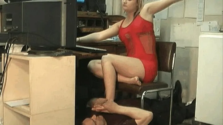 Foot control over her boss