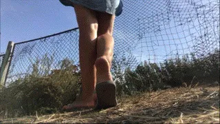 Soles in flip flops outdoor