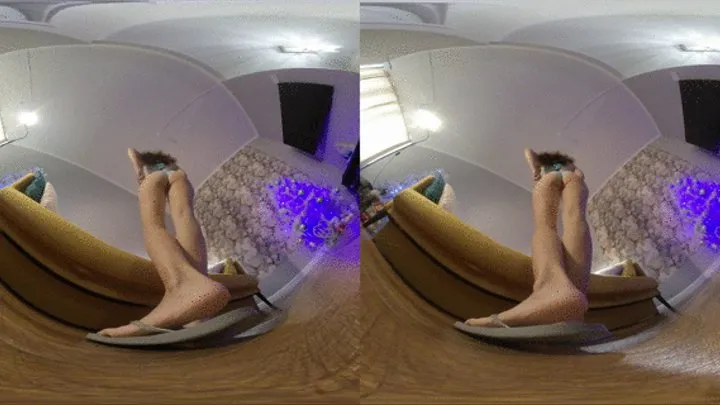 VR180 best quality ,big feet of giantess be my tiny, video in