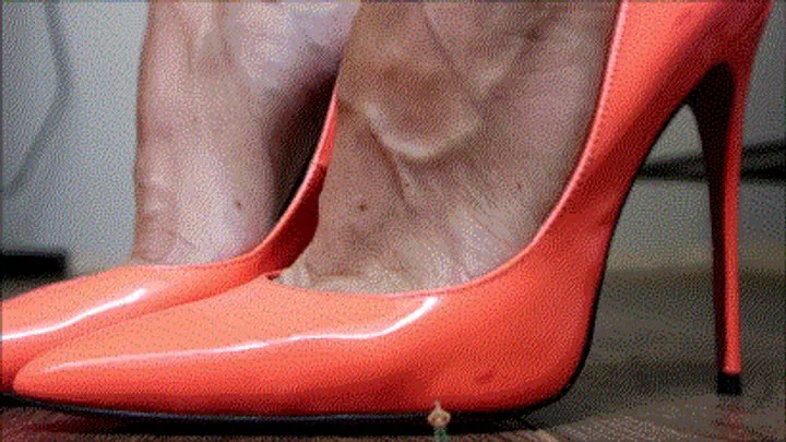 Dangerous big and nice heels of giantess