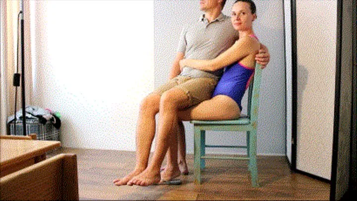 Guy sits on lap in different positions