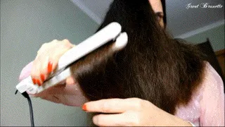 Hair straightening.