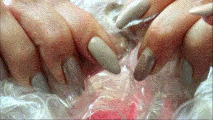 Pop up plastick bubble by nails.