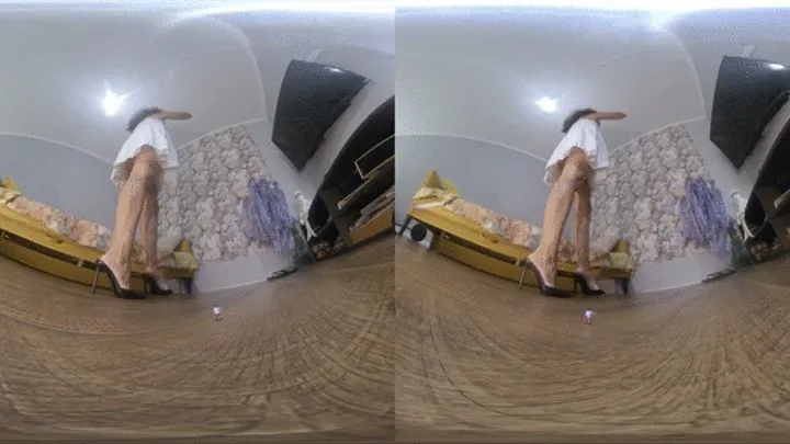 VR 180 Sexy giantess in white dress, Part 1