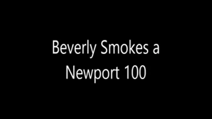 Beverly Blue: Smoking a Newport 100